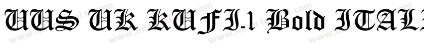 UUS UK KUFI_1 Bold ITALIC字体转换
